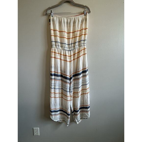 Boho Striped Romper tube top jumpsuit Coverup Boho Fairy Med Hawaii Beach Resort - Picture 5 of 9